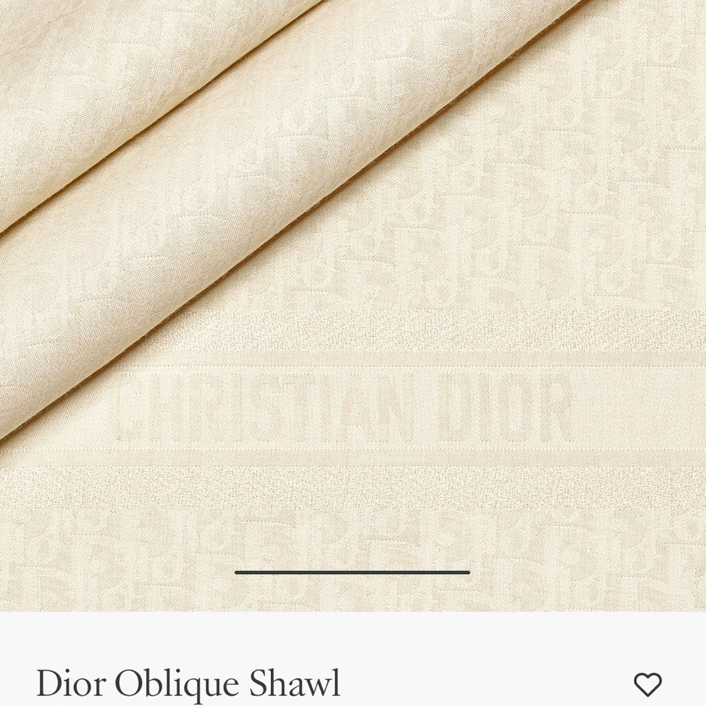 Christian Dior Cream Shawl
